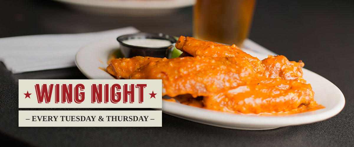 Wing Night Every Tuesday & Thursday
